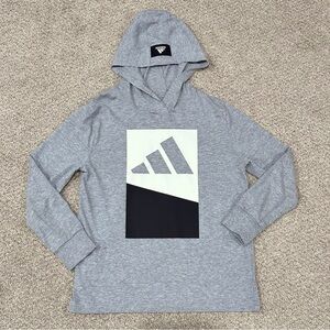 Adidas Boys Long Sleeve Hooded Tee